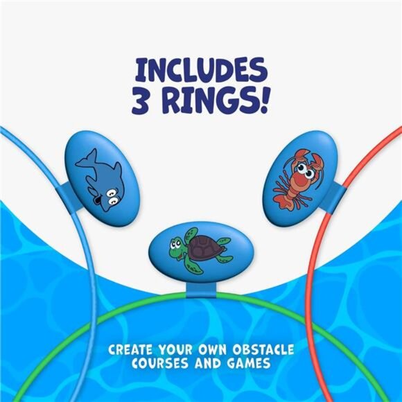 Kids Water Sports Swim Thru Rings, Swimming Pool Toys for Summer Activities‎ - Picture 3 of 6